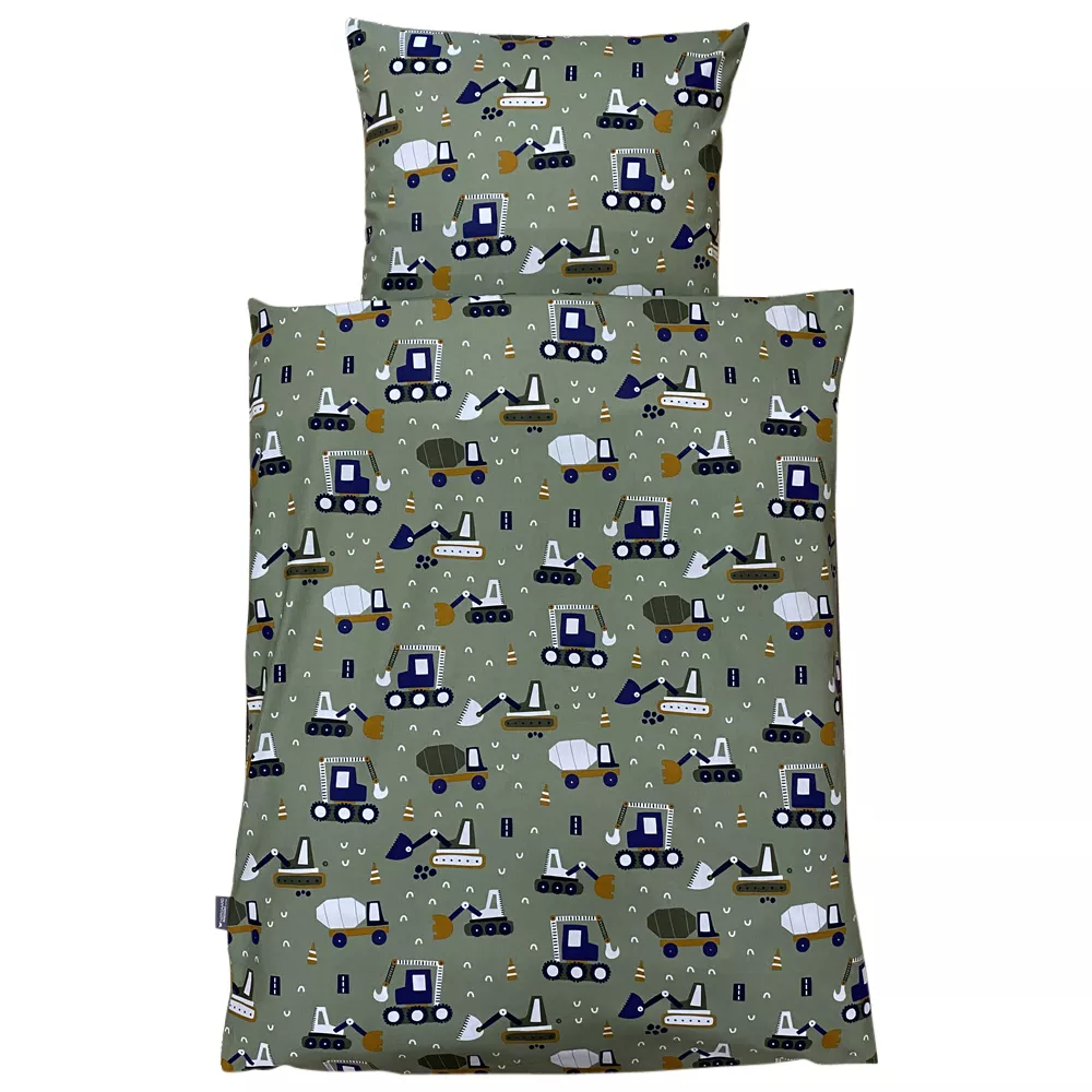 Arbejdsmaskiner sengetøj grøn