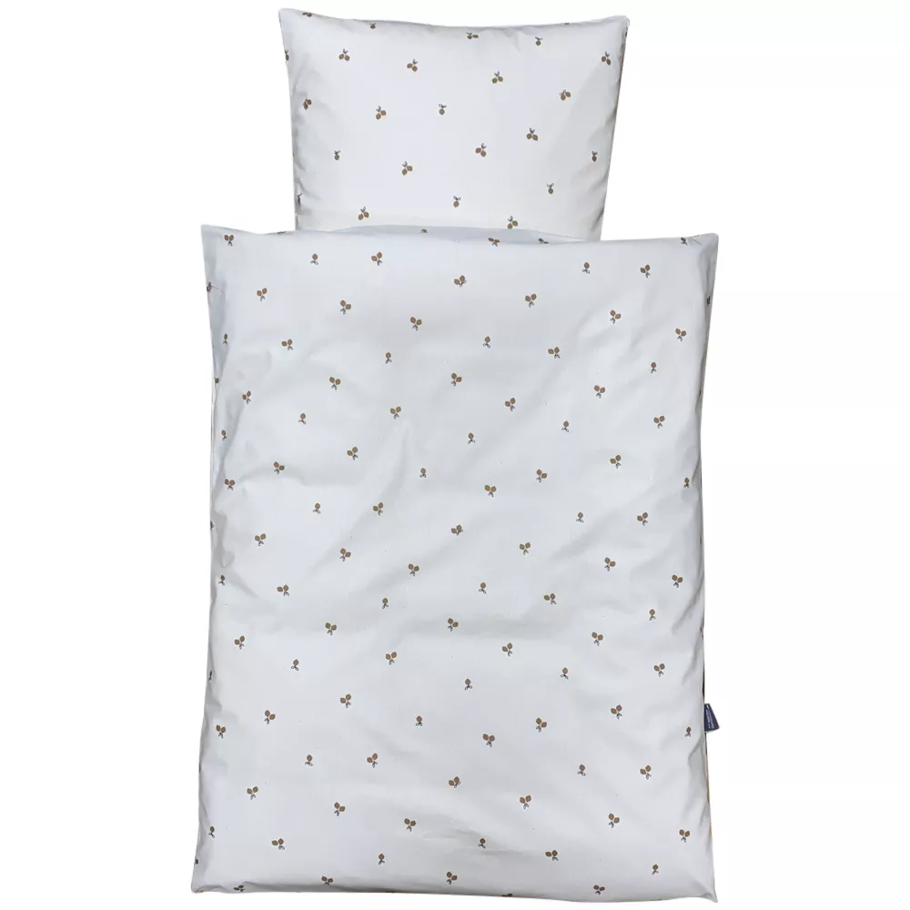 Nødder sengetøj beige