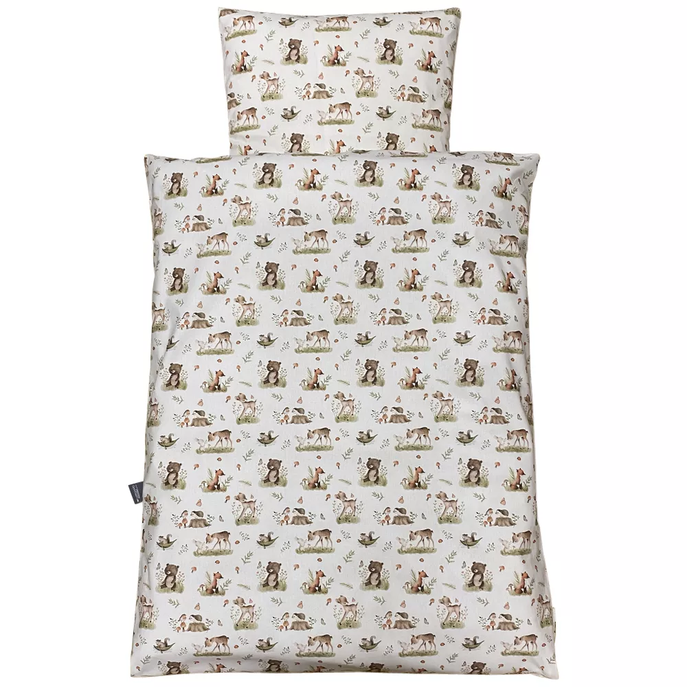 Bambi/bjørne sengetøj beige