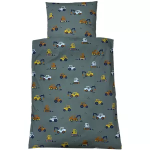 Maskiner sengetøj grøn