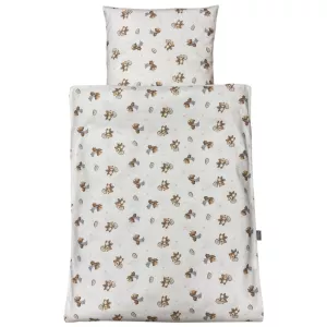 Flonel med bamser sengetøj beige