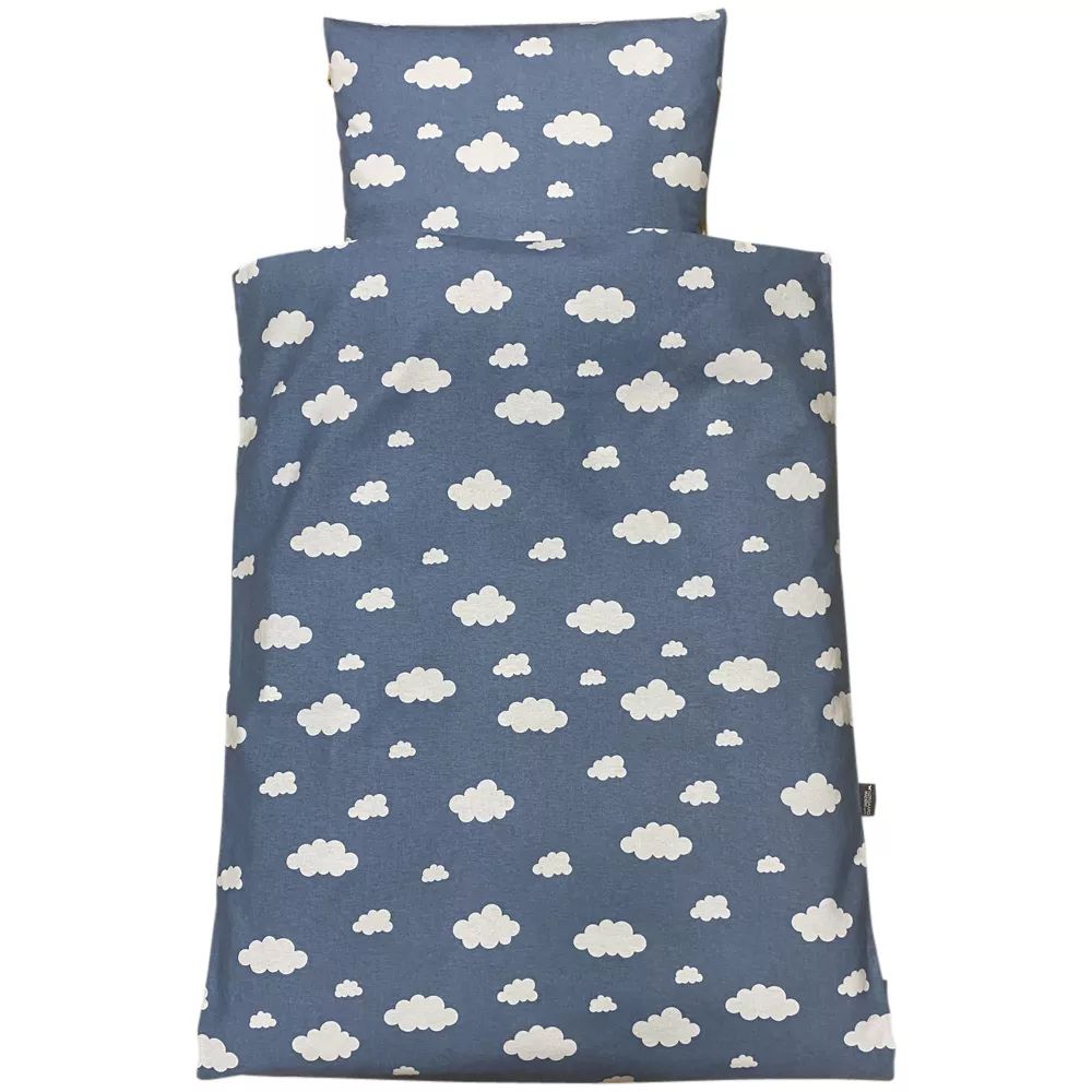 Skyer sengetøj lyseblå