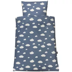 Skyer sengetøj lyseblå