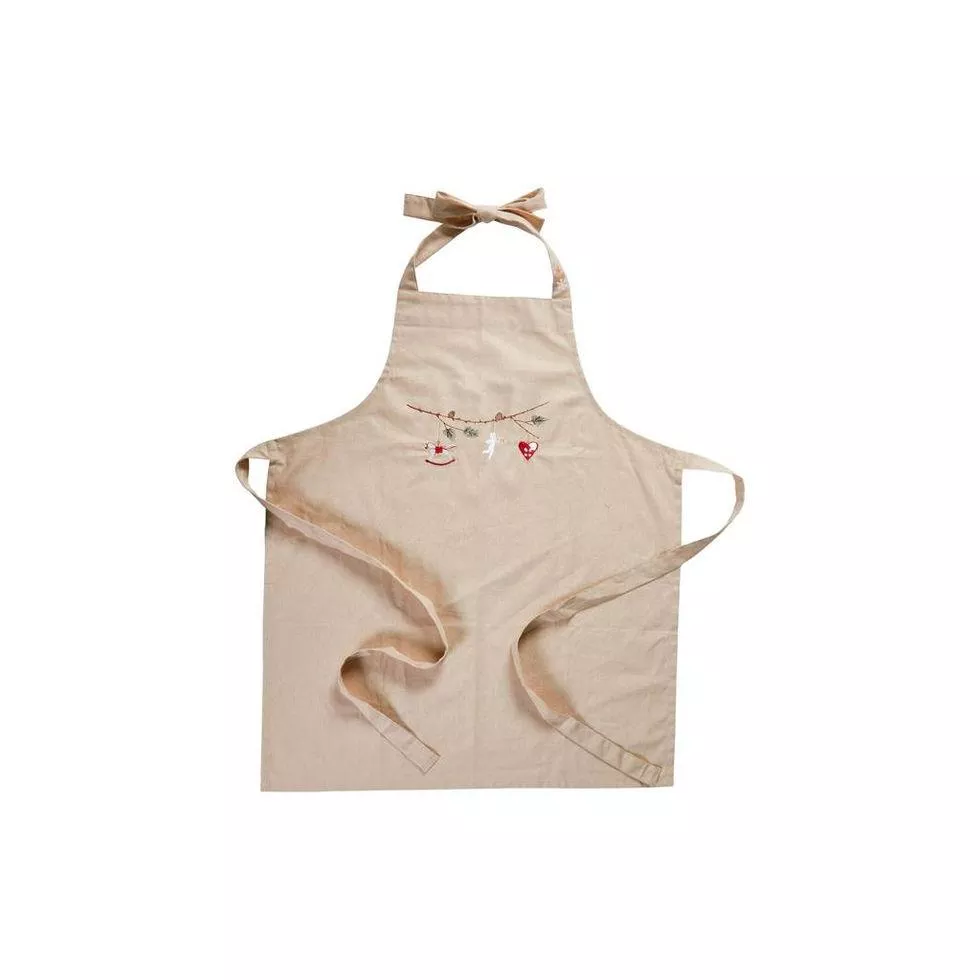 Juleforklæde med broderi