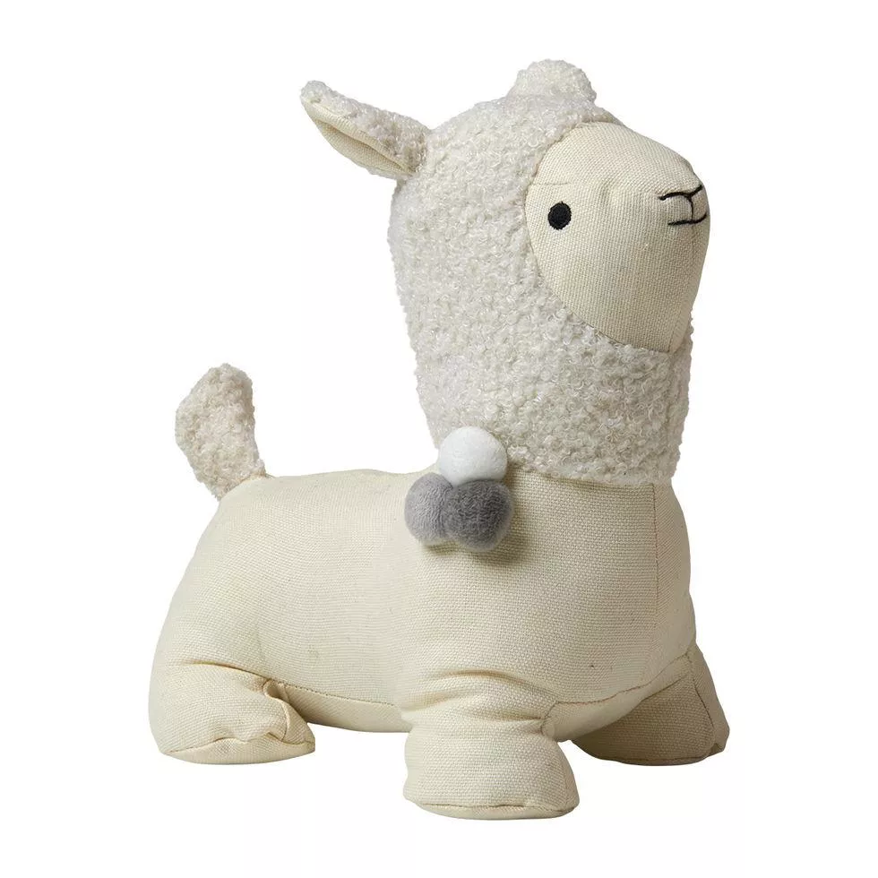 Dørstopper lama/får hvid