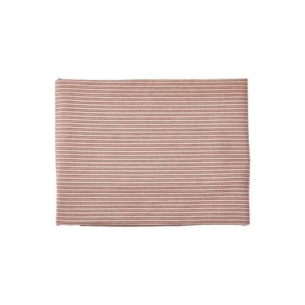 Dug rød/natur stribet 