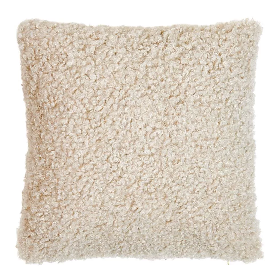 Sofapude med pels offwhite