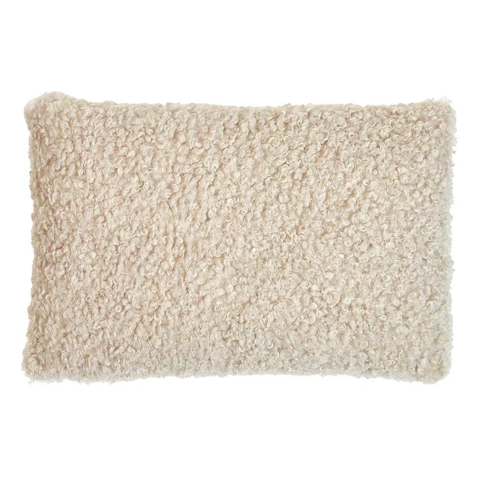 Sofapude med pels offwhite