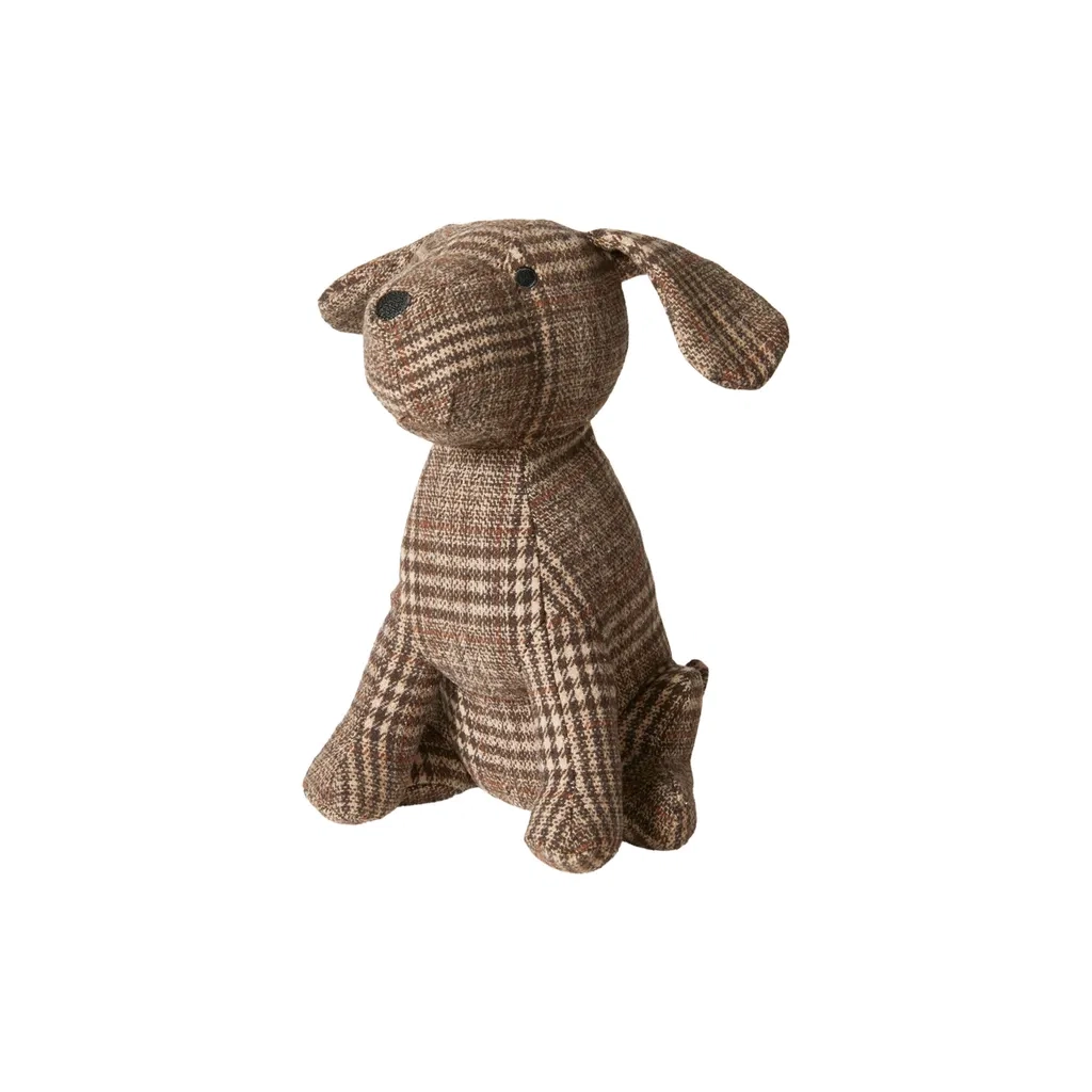 Dørstopper hund ternet brown