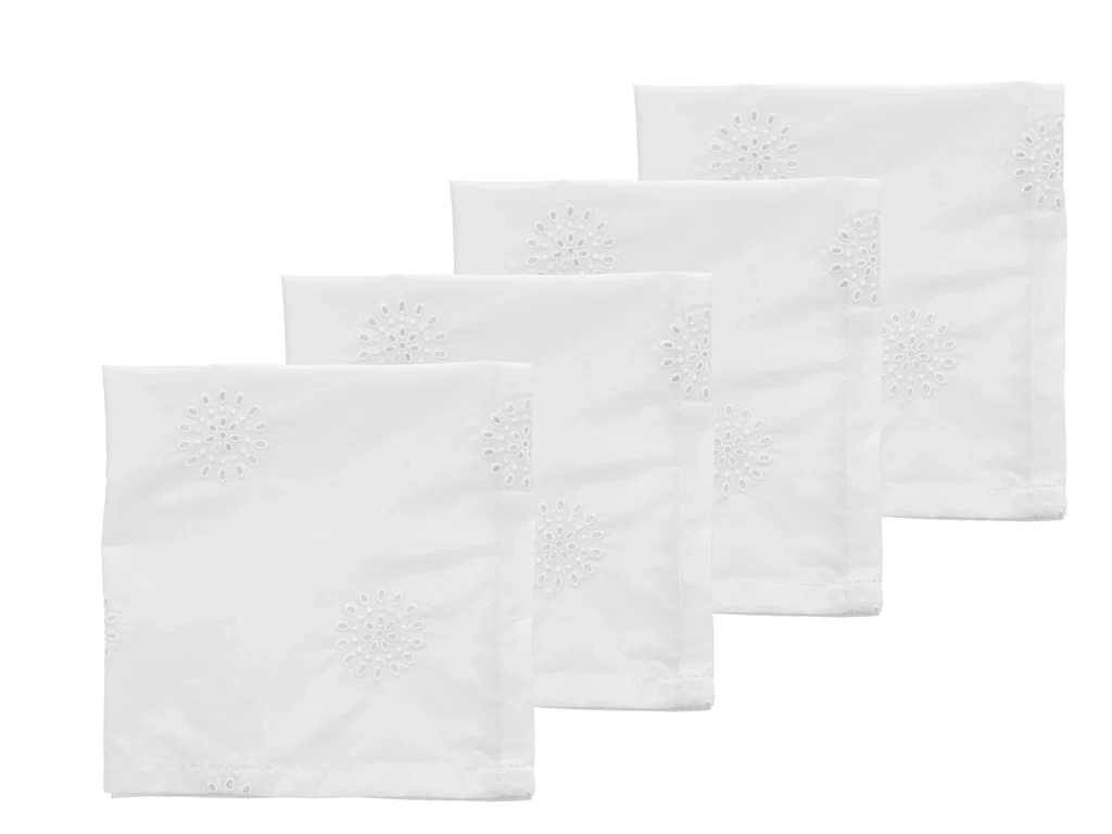 Daydream mundservietter white 4 stk pr pak