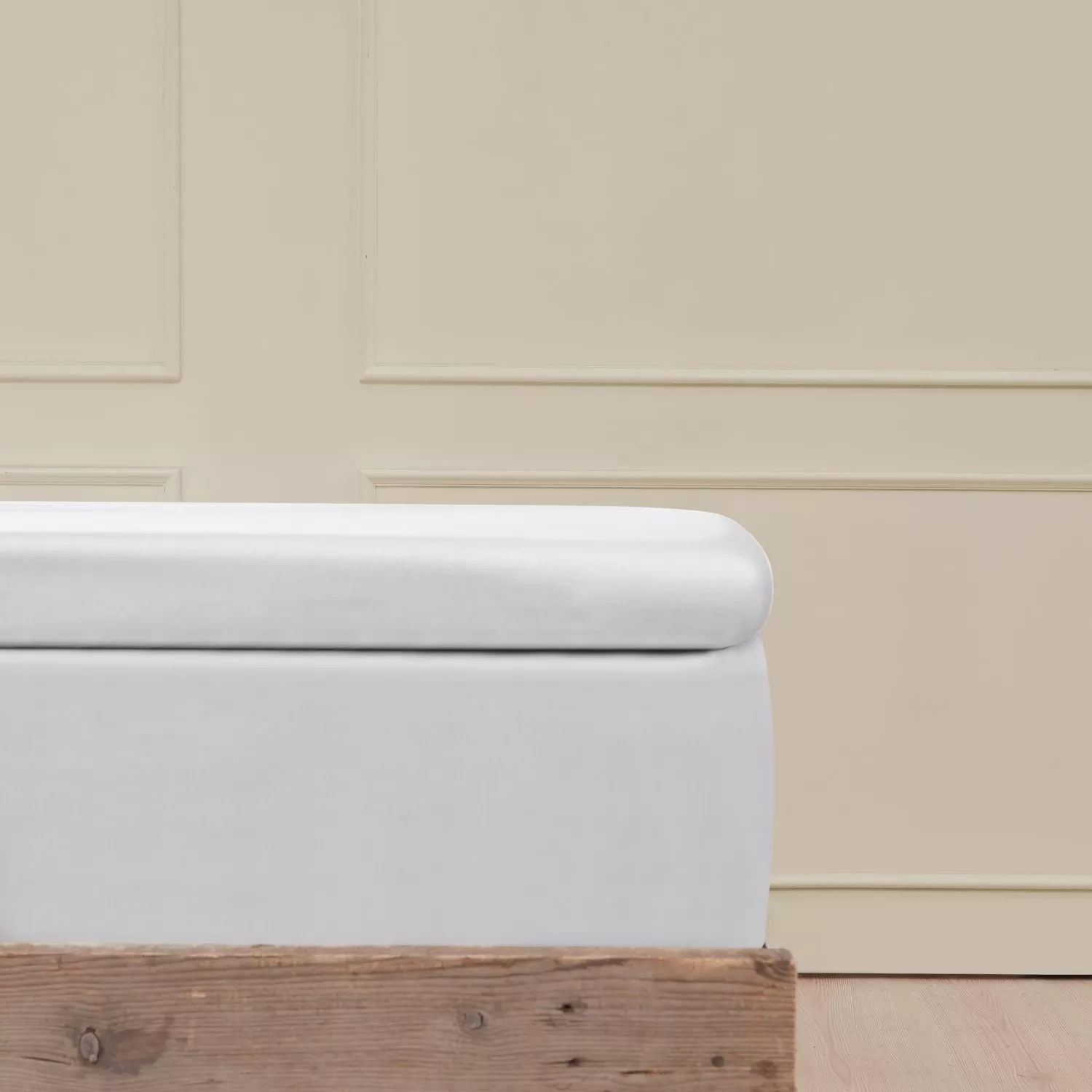 Kuvertlagen til topmadras hvid