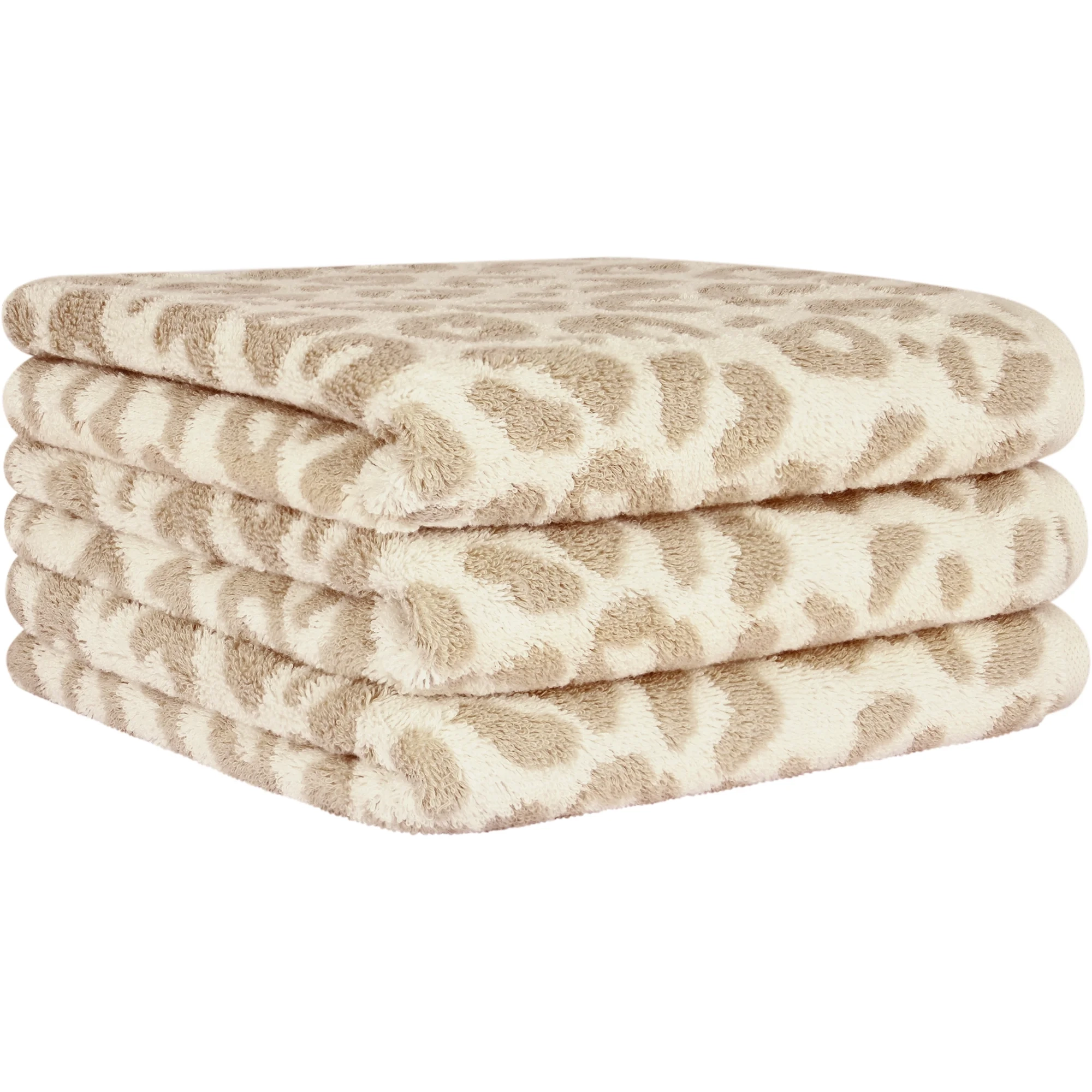 Two tone leo håndklæde natur