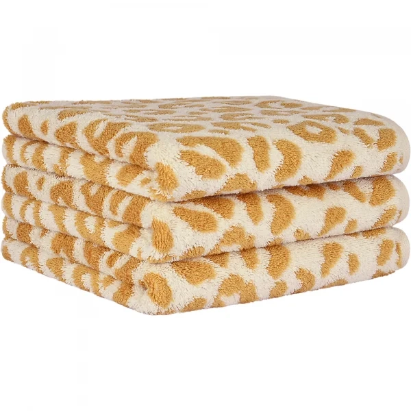 Two tone leo håndklæde gold