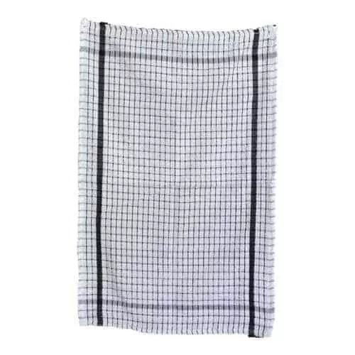 3 pak Frotté viskestykker sort m/ hvid bund