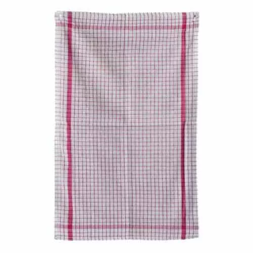 3 pak Frotté viskestykker rød m/ hvid bund