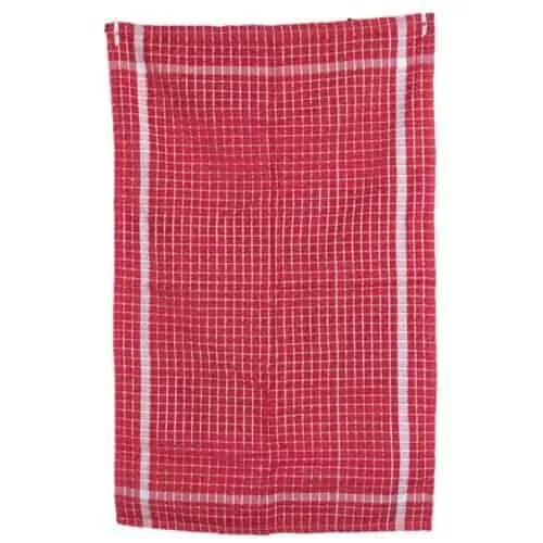 3 pak Frotté viskestykker rød