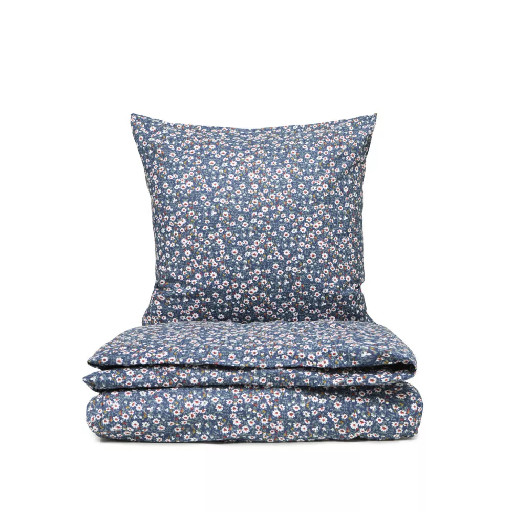 Fie sengetøj flonel dark blue