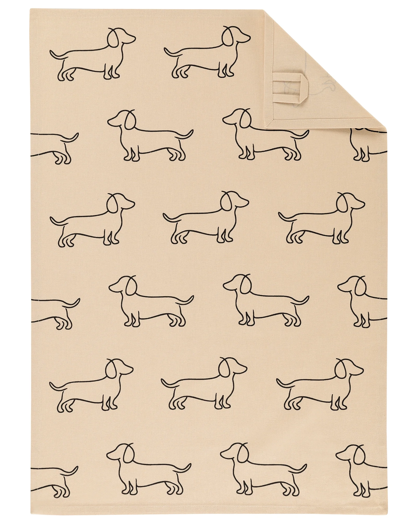 We love dogs viskestykke sort/beige