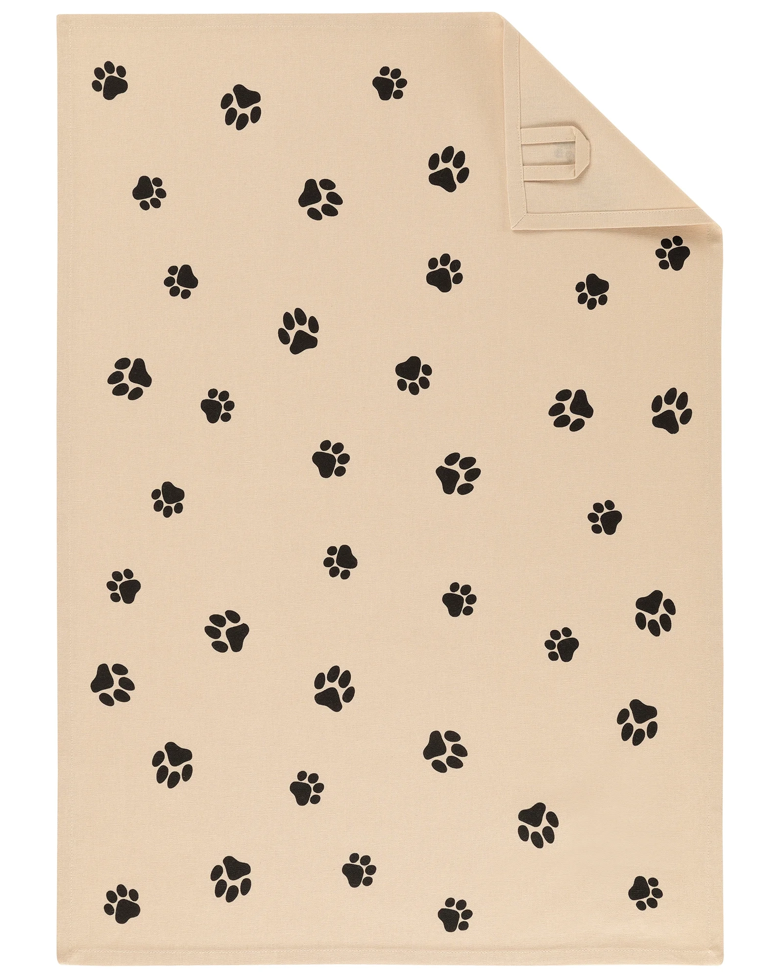 We love dogs paws viskestykke sort/beige