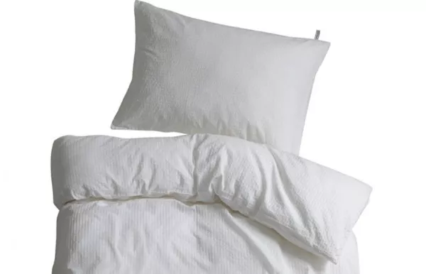 Krepp hvid sengetøj