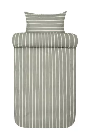 Henning sengetøj flonel muted green