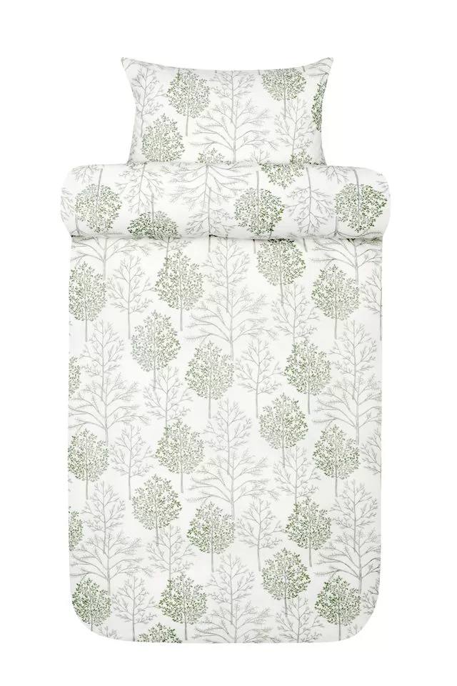 Thea sengetøj flonel muted green