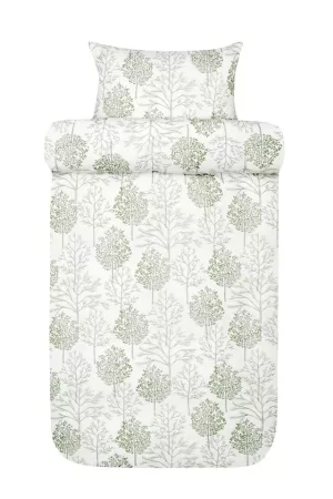 Thea sengetøj flonel muted green