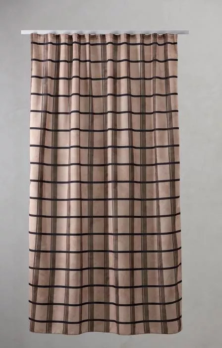 Check taupe badeforhæng