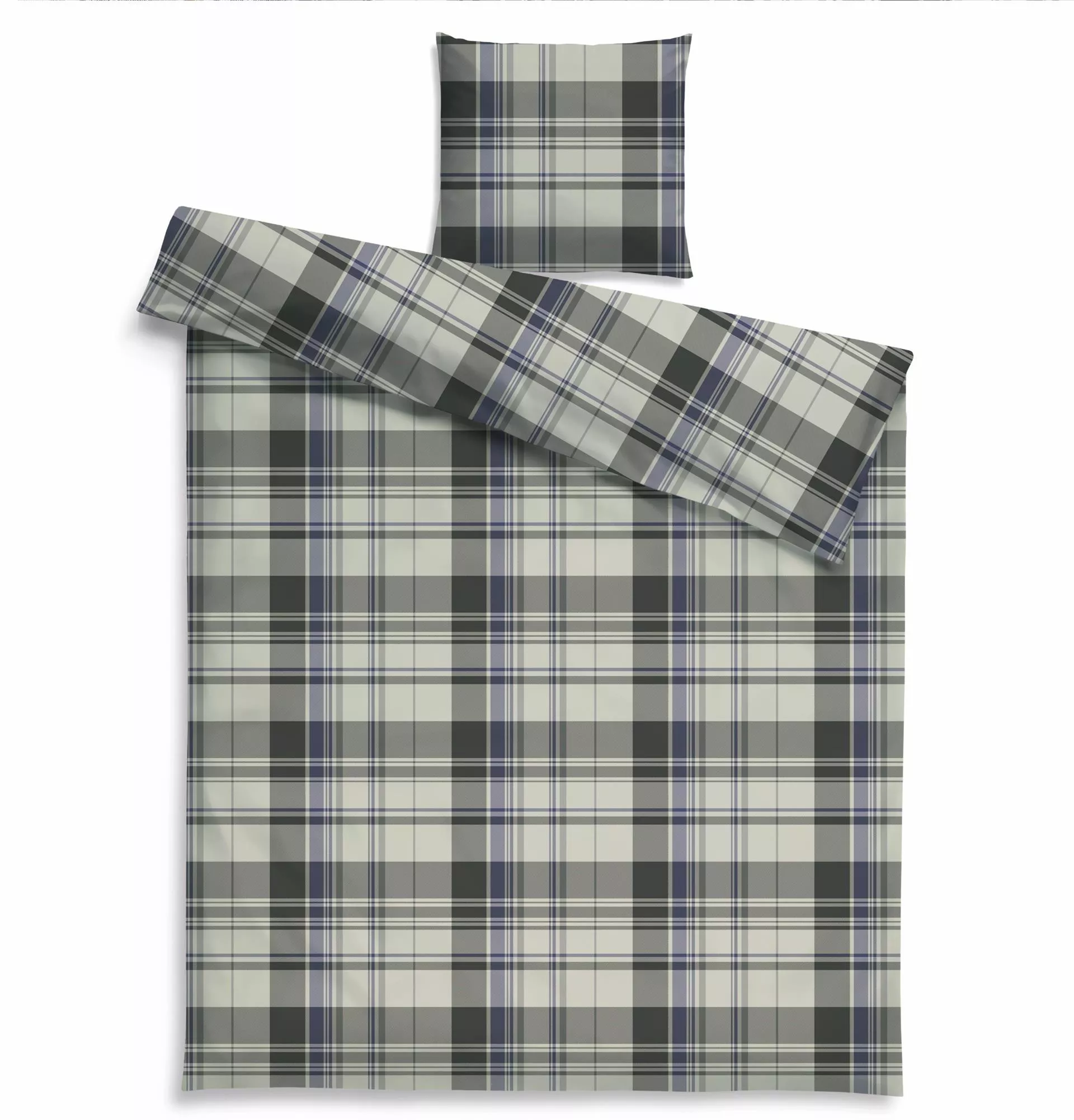 Flora flonel sengetøj sand/grå